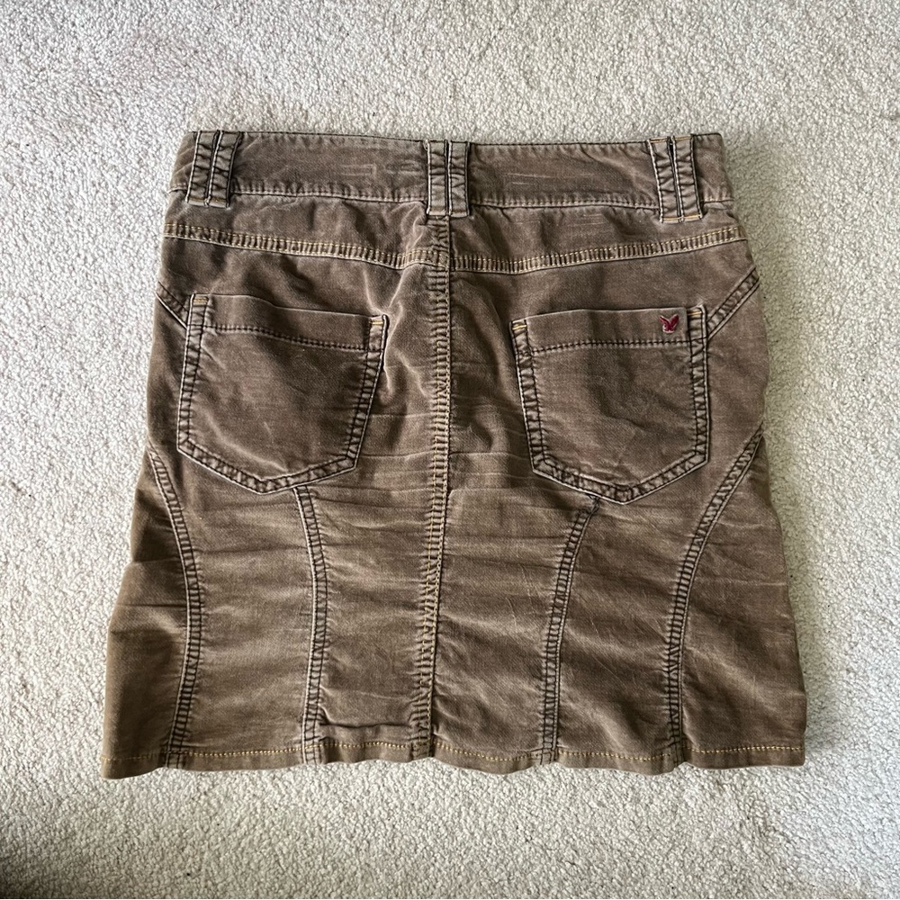 American Eagle Brown Corduroy Mini Skirt‎ - Picture 2 of 4